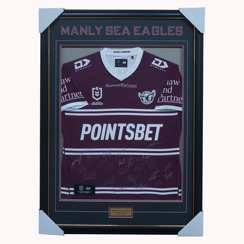 Manly Warringah Sea Eagles Football Club 2022 NRL Official Team Signed Guernsey 5063