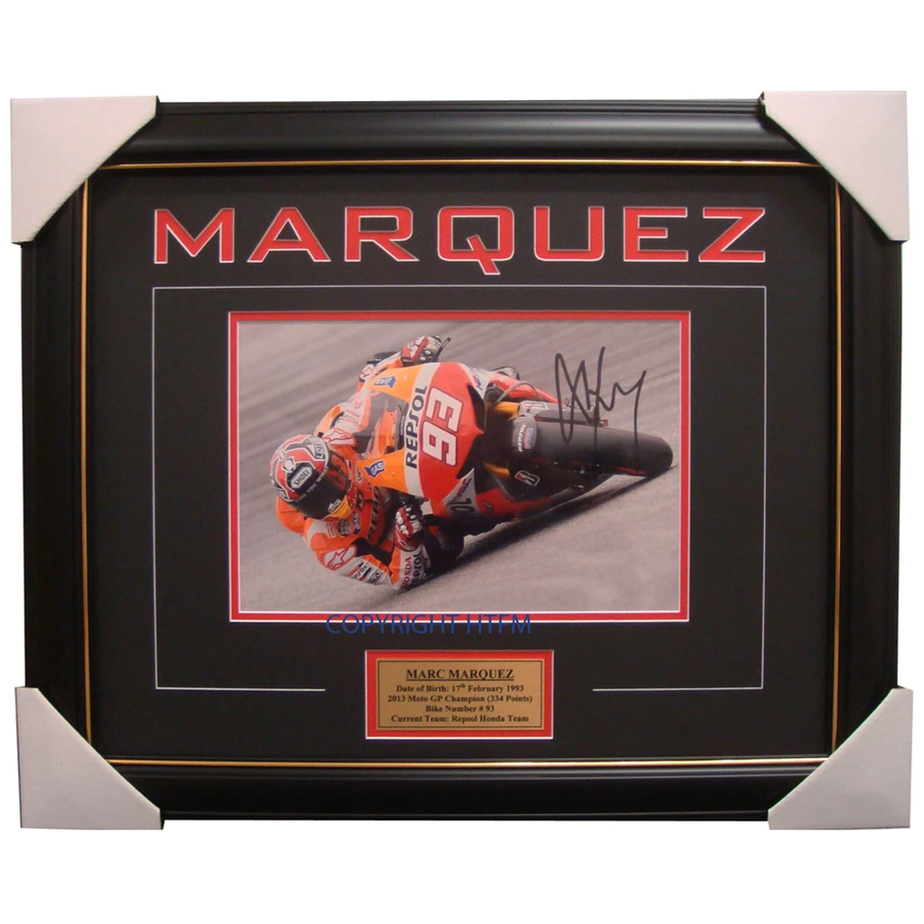 Marc Marquez 2013 Moto Gp World Champion Signed Photo Framed - 1664