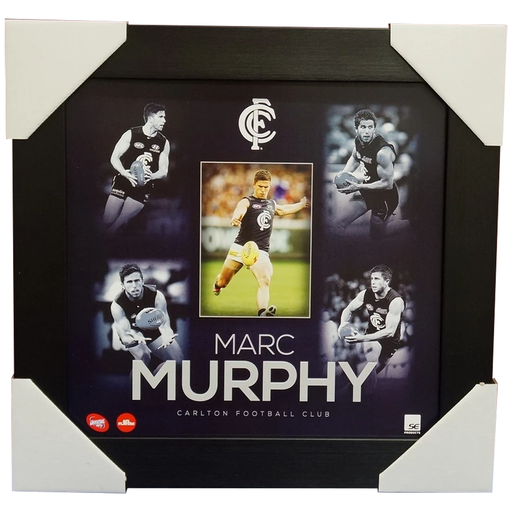 Marc Murphy Unsigned Carlton Captain Afl Official Montage 2015 Print Framed - 1098