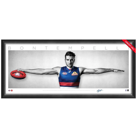 Marcus Bontempelli Signed Western Bulldogs Mini Wings Official Afl Print Framed New - 3745