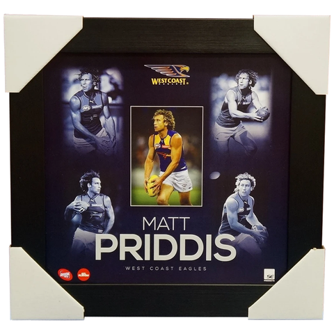 Matt Priddis Unsigned West Coast Eagles Afl Official Montage 2015 Print Framed -1088