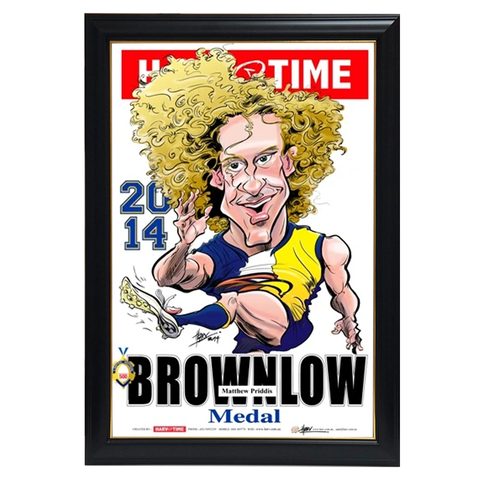 Matt Priddis, Brownlow Harv Time Print Framed - 4064