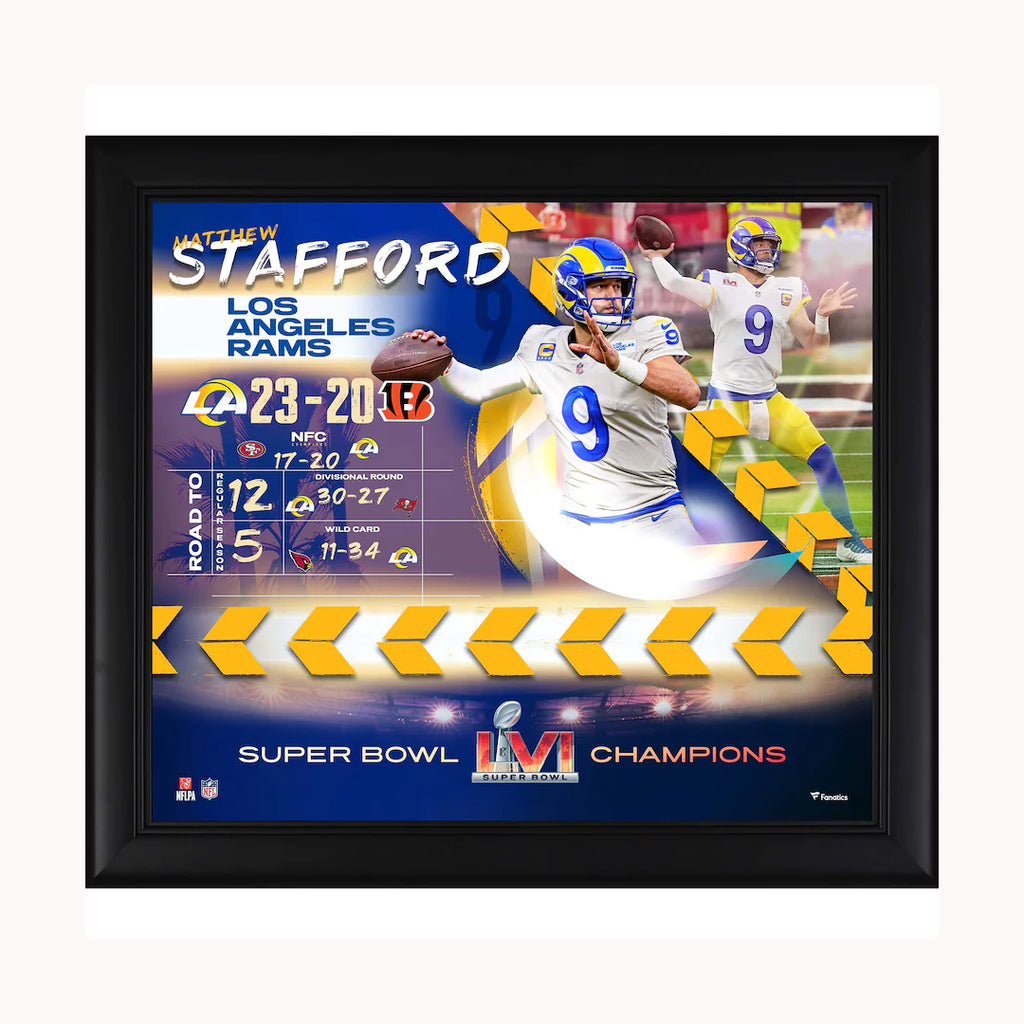 Matthew Stafford Los Angeles Rams Super Bowl LVI Champions 15'' x 17'' Framed Collage - 5118