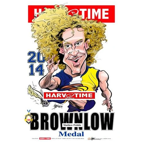 Matthew Priddis 2014 Brownlow Medallist L/e Harv Time Print Framed - 1957