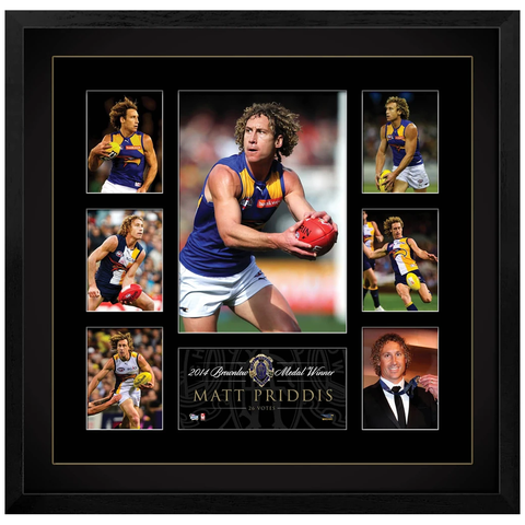 Matthew Priddis West Coast Eagles 2014 Brownlow Medallist Afl Photo Collage Framed - 1956