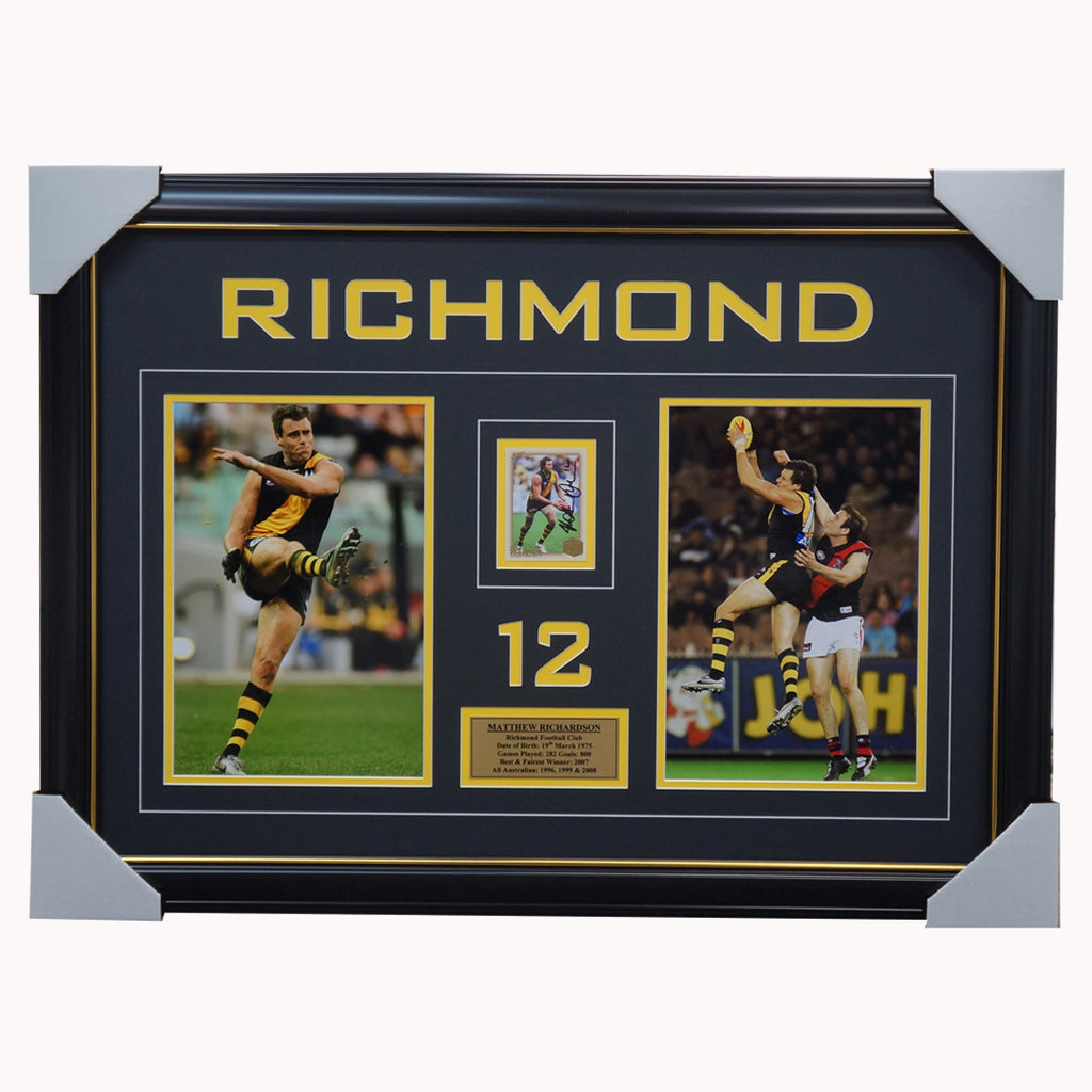 Matthew Richardson Richmond Signed Hall of Fame Card Collage Framed - 3527