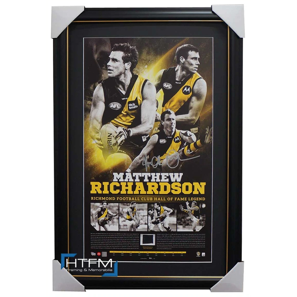 Matthew Richardson Signed Richmond Hall of Fame Tribute Print Framed - 2615