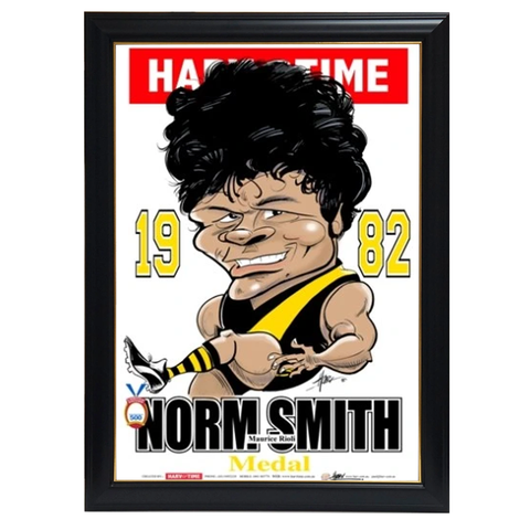 Maurice Rioli, 1982 Norm Smith Medallist, Harv Time Print Framed - 4317