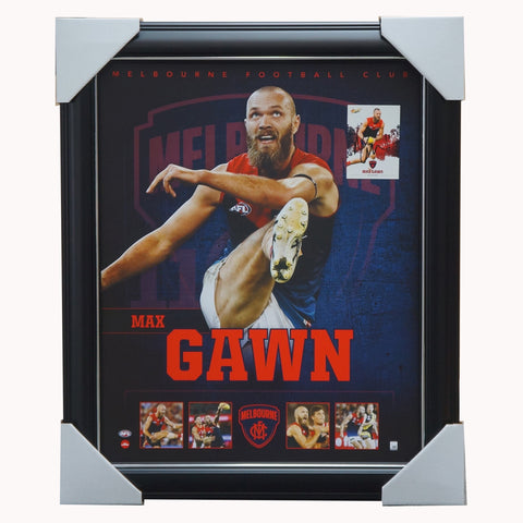Max Gawn Melbourne Demons Official Licensed AFL Print Framed + Signed Card - 4743
