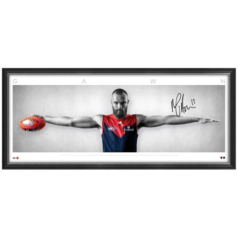 Max Gawn Signed Melbourne Demons Wings L/e Official Afl Print Framed in Stock Now - 3721