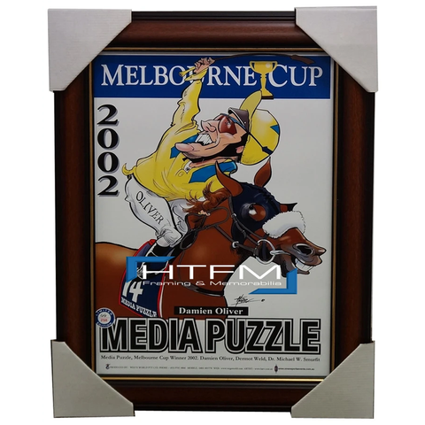 Media Puzzle 2002 Melbourne Cup Champion Harv Time Limited Edition Print Framed - 1826