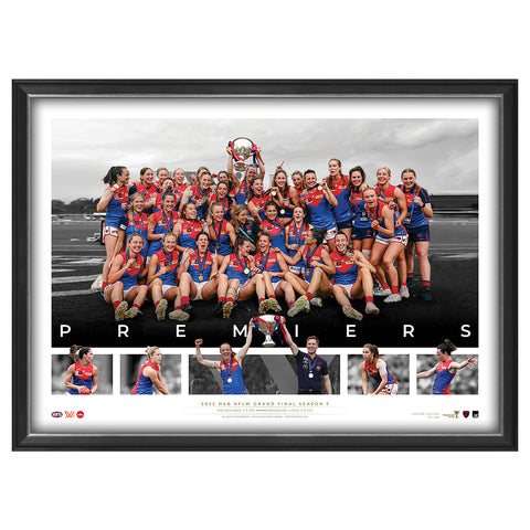 Melbourne Demons 2022 AFLW Premiers Official Print Framed - 5370