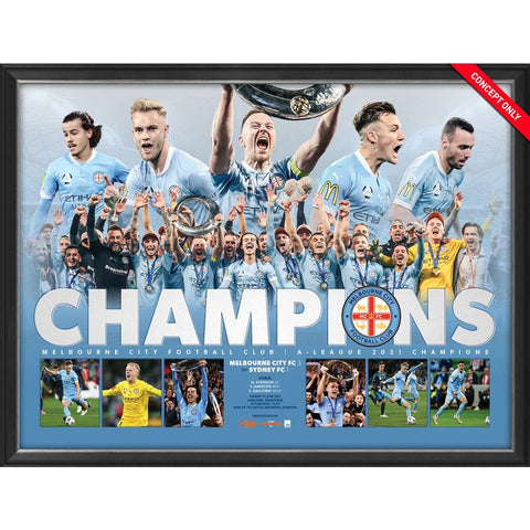 Melbourne City F.C. Hyundai A-League 2021 Champions Print Framed - 4795