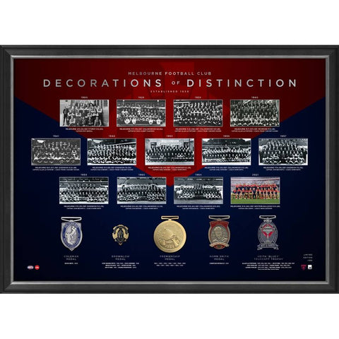 Melbourne Decorations of Distinction With Medallions Official Print Framed 2021 AFL Premiers - 4904