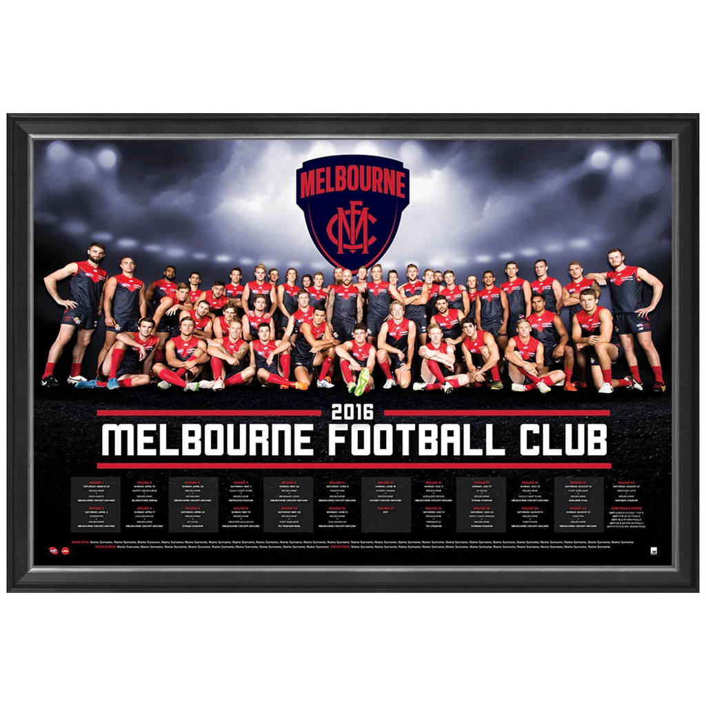 Melbourne Demons 2016 Official Afl Team Print Framed Jesse Hogan Nathan Jones - 2728