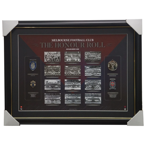 Melbourne Demons Afl Honour Roll With Medallions Print Framed Premiers - 3120