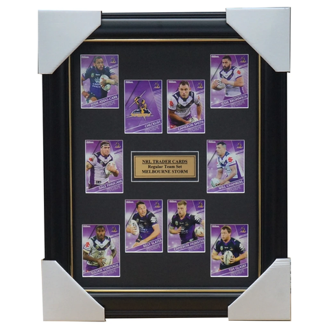 Melbourne Storm 2018 Nrl Traders Card Set Framed Slater Smith - 3401