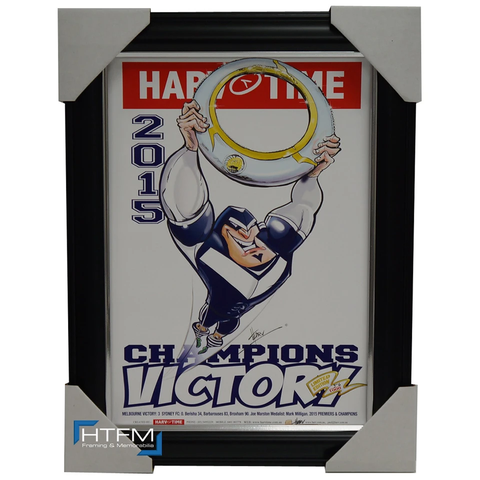 Melbourne Victory 2015 a-league Champions Harv Time L/e Print Framed - 1134