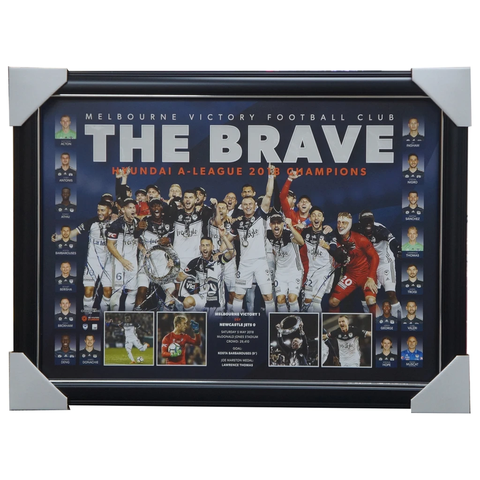 Melbourne Victory 2017/18 a-league Champions Official Limited Edition Sportsprint Framed - 3438
