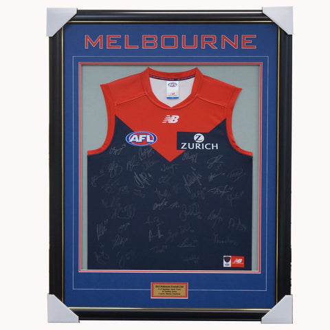 Melbourne Demons 2019 Signed Official Afl Team Jumper Framed Gawn Viney Petracca + Coa - 3645