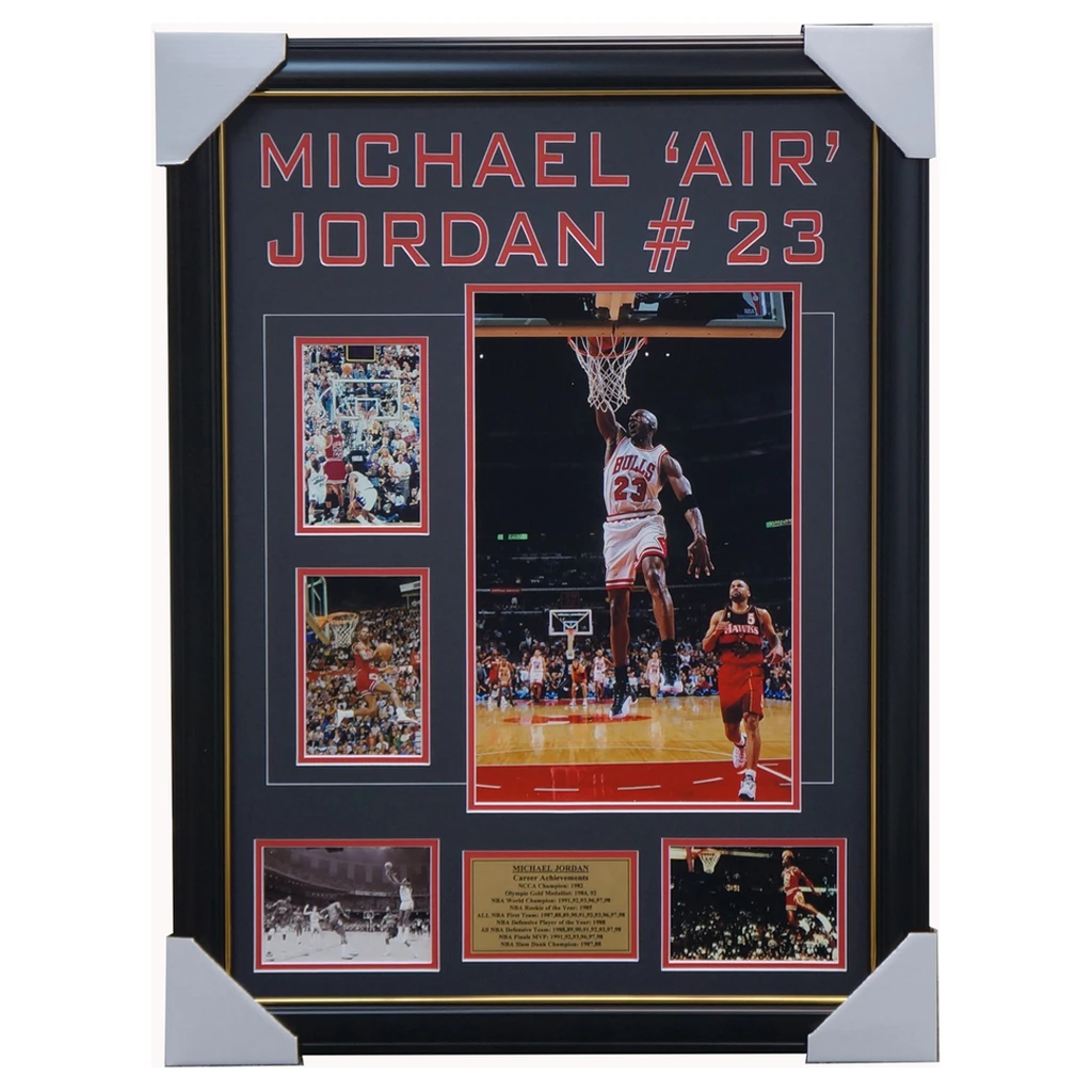 Michael Jordan Chicago Bulls "Air 23" Photo Collage Framed - 3542