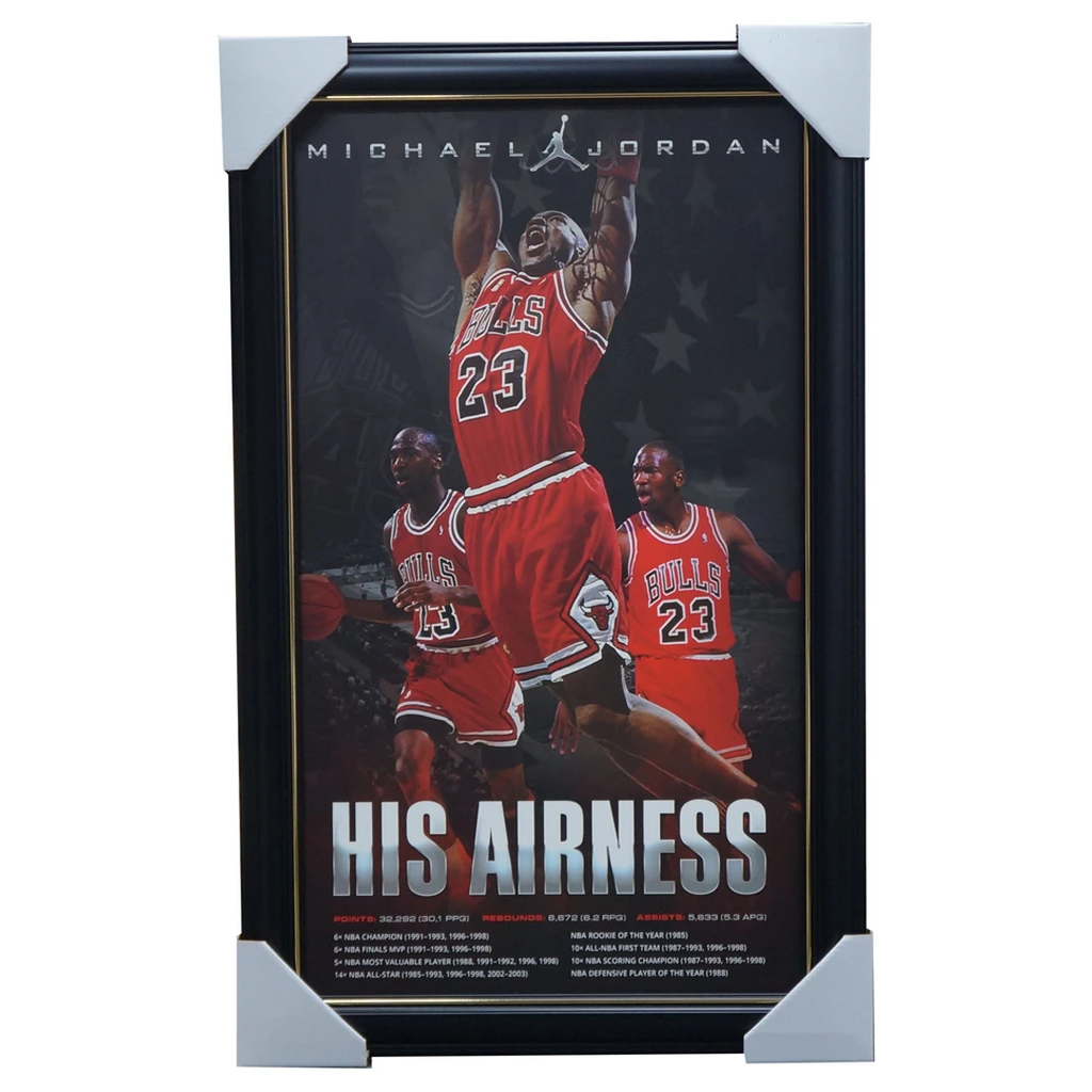 Michael Jordan Chicago Bulls "His Airness" Print Framed - Air Jordan - 3468