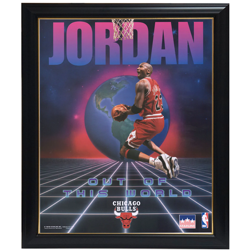 Michael Jordan Chicago Bulls Out of This World Official Nba Print Framed - 4401