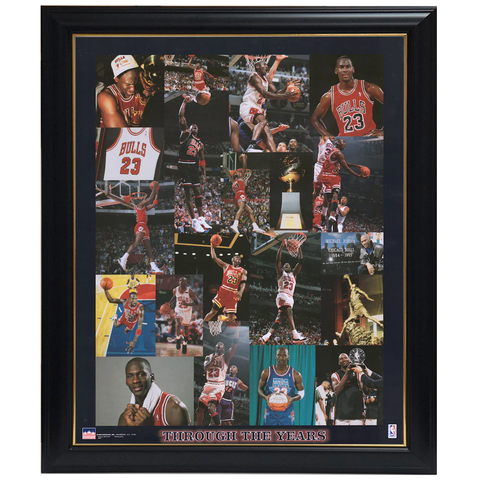 Michael Jordan Chicago Bulls Through the Years Official Nba Print Framed - 4402