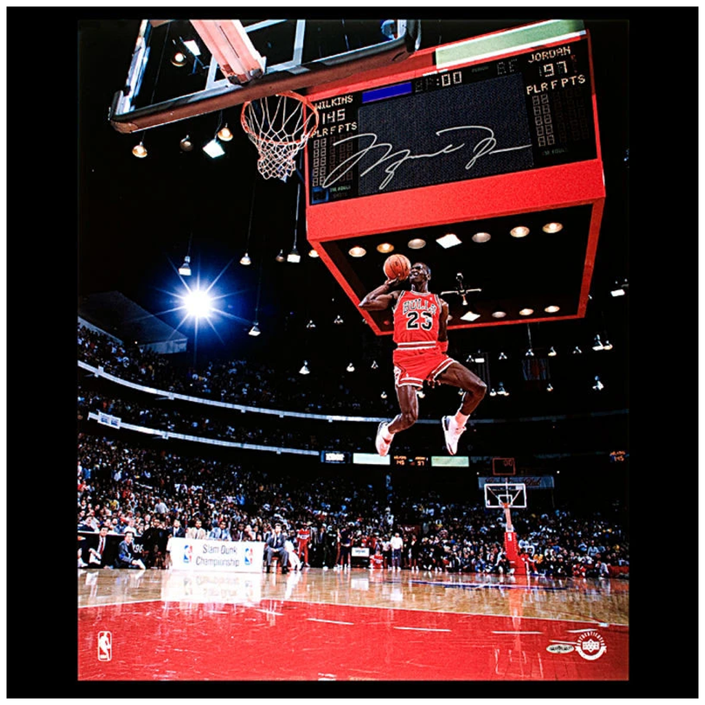 Michael Jordan Signed 20 x 24 Inch Gatorade Signed Photo Framed - 3813