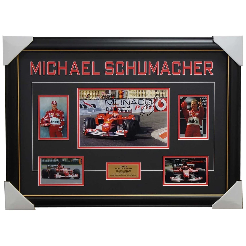 Michael Schumacher Ferrari Signed Photo Collage Framed - 3963