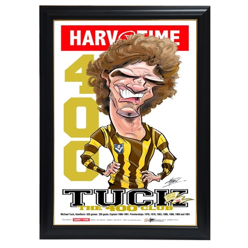 Michael Tuck, 400 Club, Harv Time Print Framed - 4296
