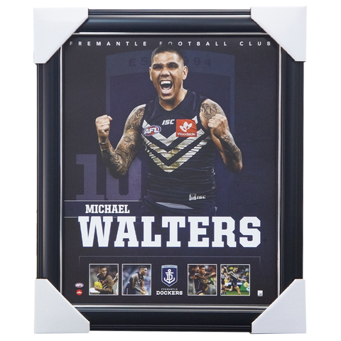 Michael Walters Fremantle Dockers F.c. Official Afl Licensed Print Framed New - 3754