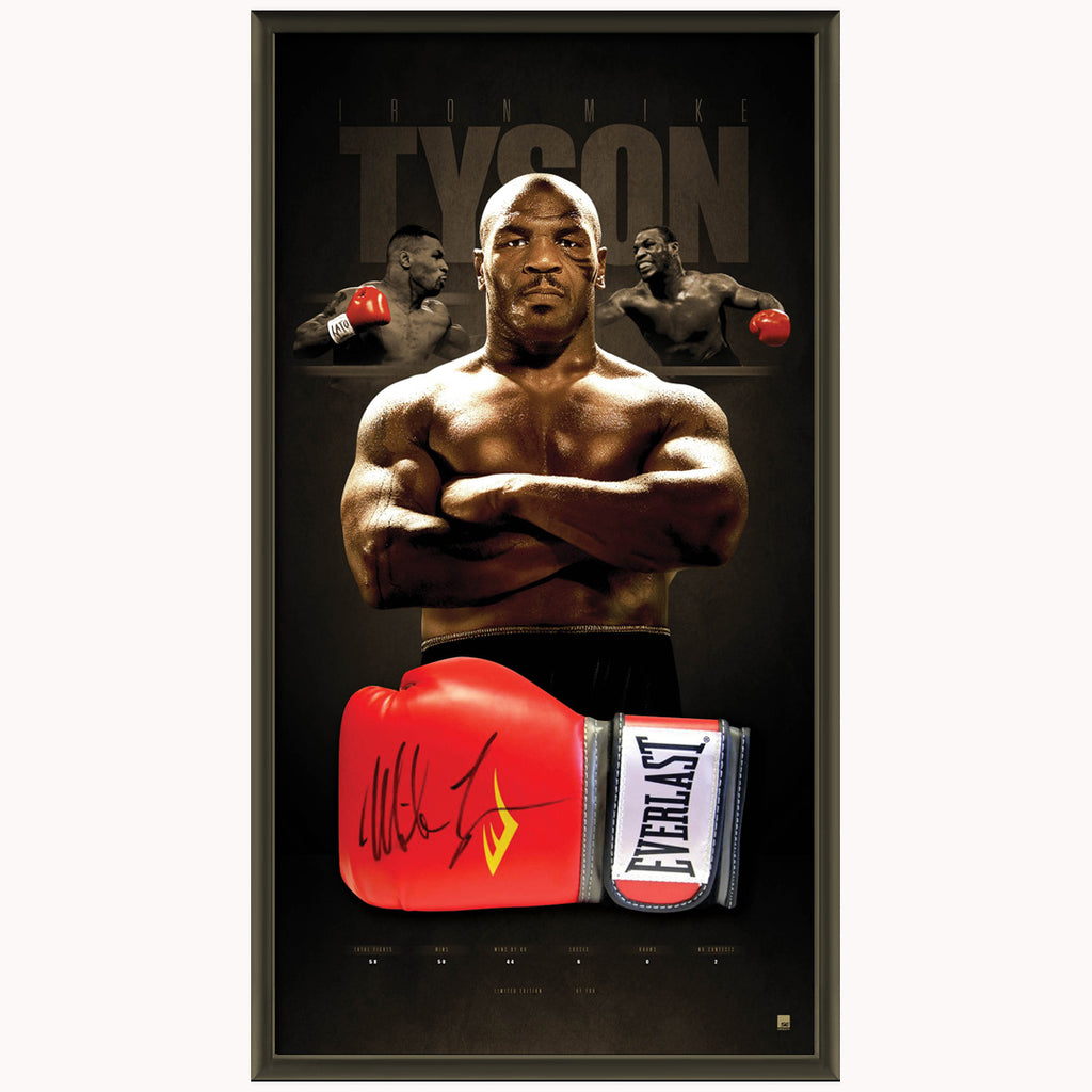 Mike Tyson Signed Official Boxing Glove Box Framed World Champion - 3965