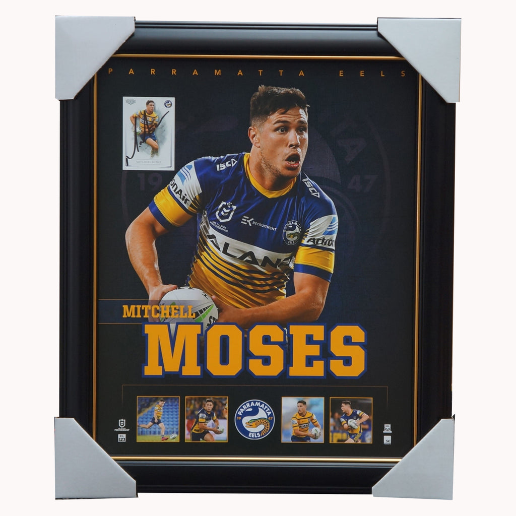 Mitchell Moses Parramatta Eels Official NRL Player Print Framed + Signed Card - 4750