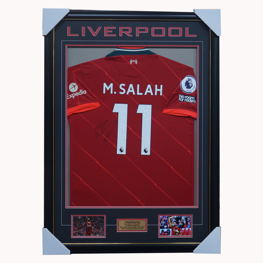 Mo Salah Liverpool Jersey Framed EPL 100% Authentic - 3466