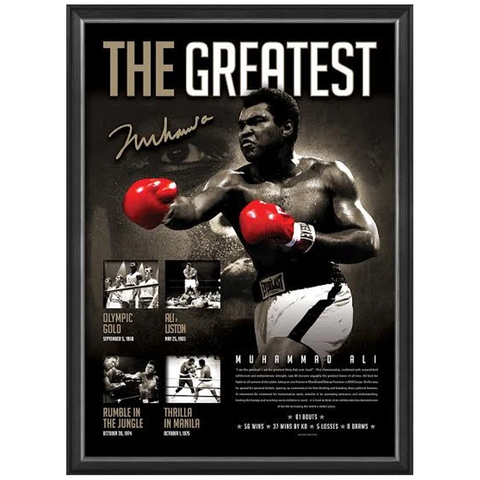 Muhammad Ali "I am the Greatest" Facsimile Signed Official Print Framed - 1172