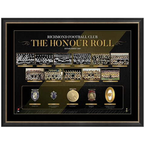 New Richmond Vfl/afl Premiers Honour Roll With Medallions Print Framed Inc 2017 Premiers - 3653