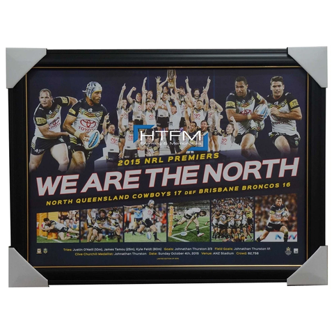 North Queensland Cowboys 2015 Nrl Premiers Framed Sportsprint - 2584