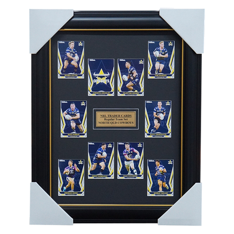 2023 NRL Traders Cards North Queensland Cowboys Team Set Framed - 5415