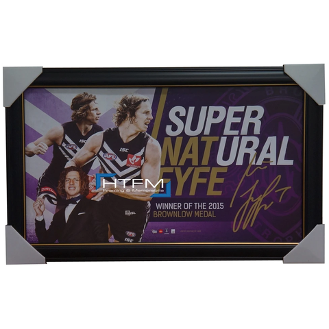 Nat Fyfe Signed Afl Fremantle Dockers 2015 Brownlow Medallist Print Framed - 2560