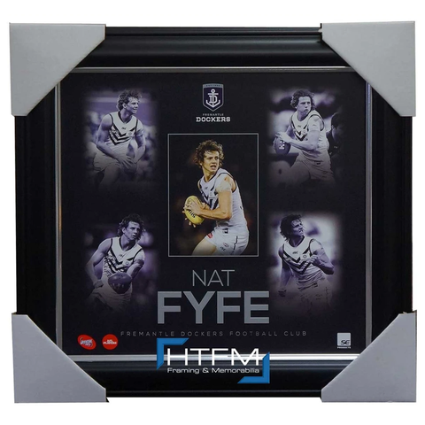 Nat Fyfe Unsigned Fremantle Dockers Official Afl Montage 2015 Print Framed - 1084