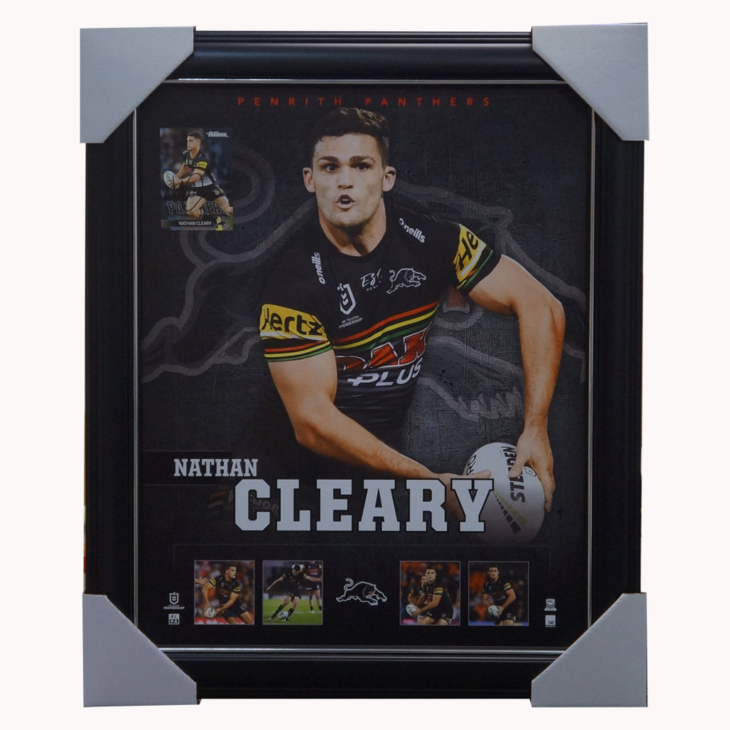 Nathan Cleary Penrith Panthers Official NRL Player Print Framed + Signed Card - 4597