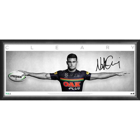 Nathan Cleary Signed Penrith Panthers Official NRL Wings Print Framed - 4722