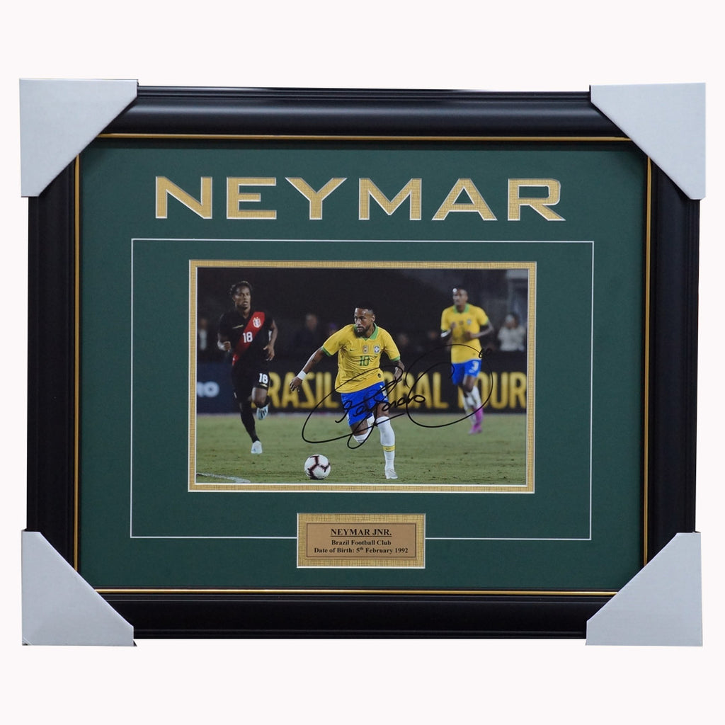 Neymar Junior Signed Brazil Photo Framed - 3657 Express