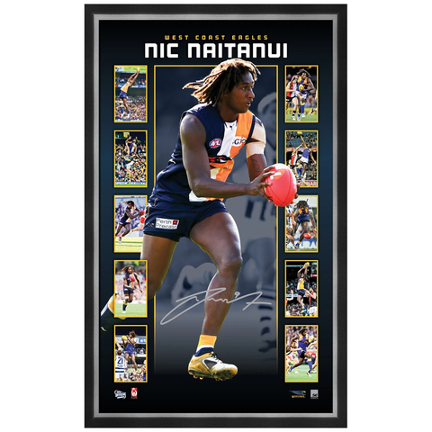 Nic Naitanui Signed Afl West Coast Eagles Vertiramic Print Framed Official Aflpa - 1856