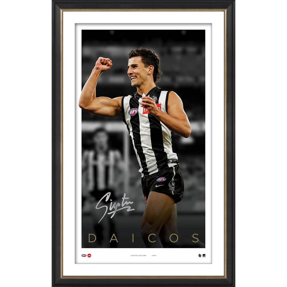 Nick Daicos Signed Collingwood Official AFL ICON Series Framed - 5253