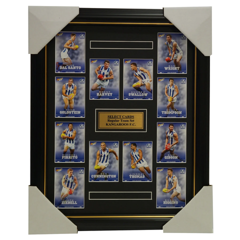 North Melbourne Kangaroos 2016 Select Card Team Set Framed Brent Harvey Ziebeel - 2642