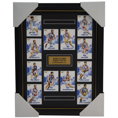 North Melbourne Kangaroos 2017 Select Card Team Set Framed Ziebell Goldstein - 3062