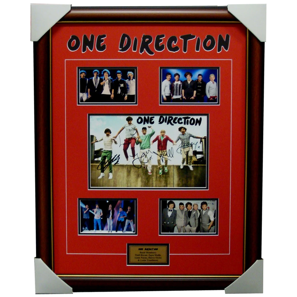 One Direction Photo Collage Framed With Facsimile Signatures - 1117