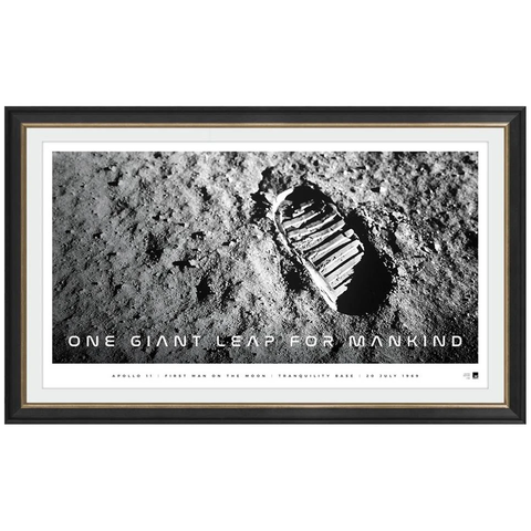 One Giant Leap for Mankind 50th Anniversary Limited Edition Icon Series Print Framed Neil Armstrong - 3737